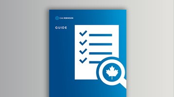 Graphic depicting Canadian customs audit paperwork