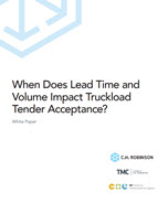 When Does Lead Time and Volume Impact Tender Acceptance?