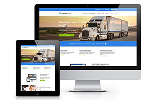 Freightquote shipping solutions displayed on tech devices