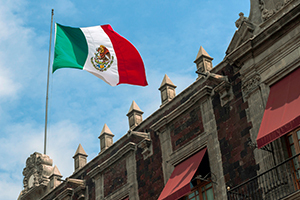 Mexico flag raised in Mexico