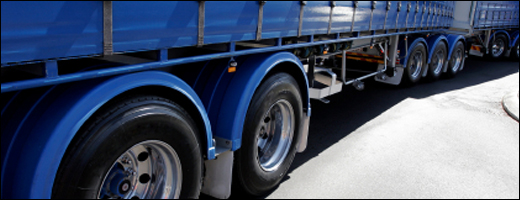 crop of blue truck