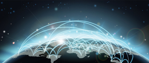 Abstract globe: Build resilient supply chains