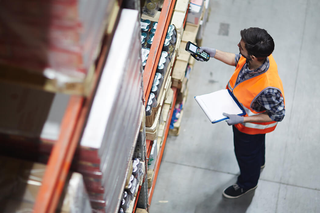 Warehouse employee prepping for OTIF requirement changes