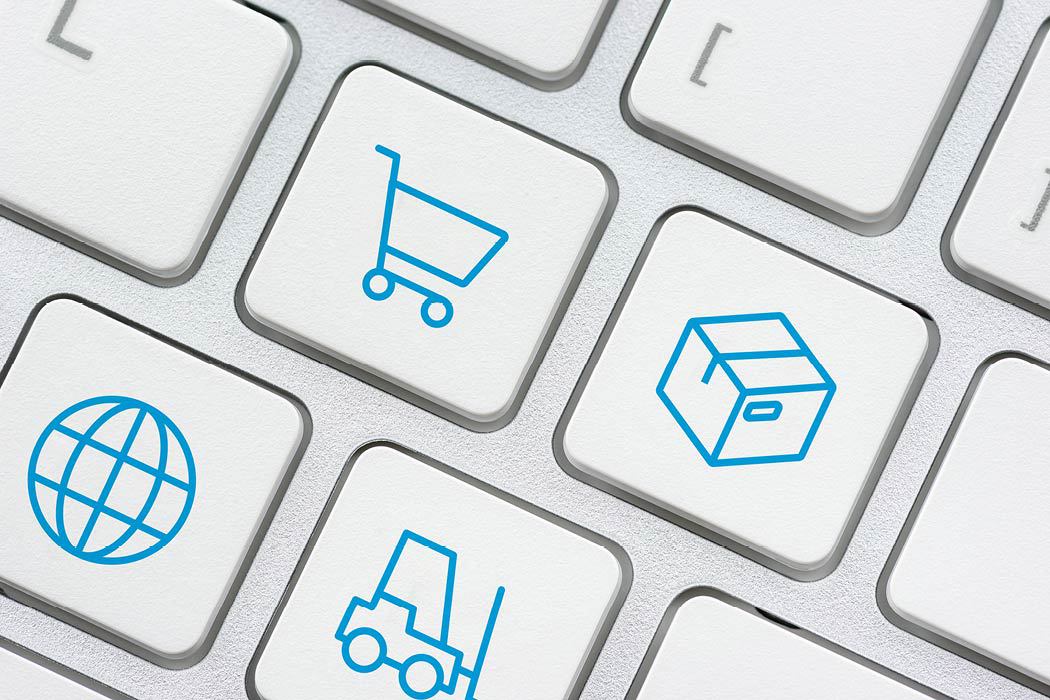 Ecommerce button on a keyboard