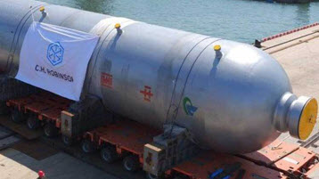 Logistics experts C.H. Robinson managing project logistics for a large tank being moved from truckload to ocean shipment.
