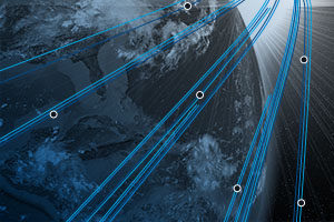 Abstract globe: Global supply chain