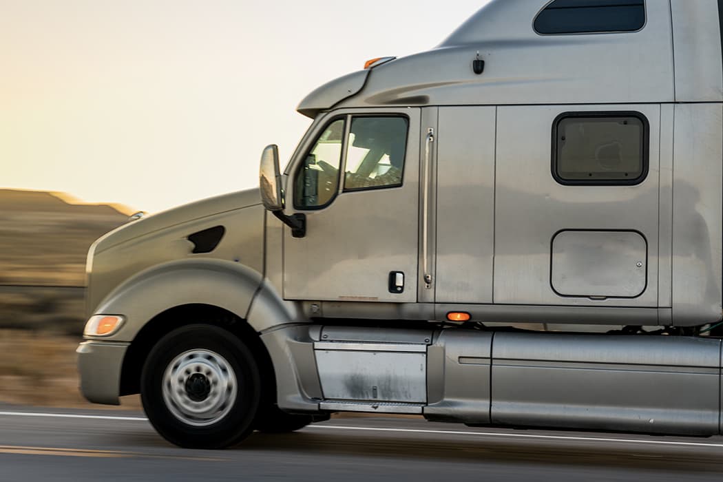 Front end of a OTR truck