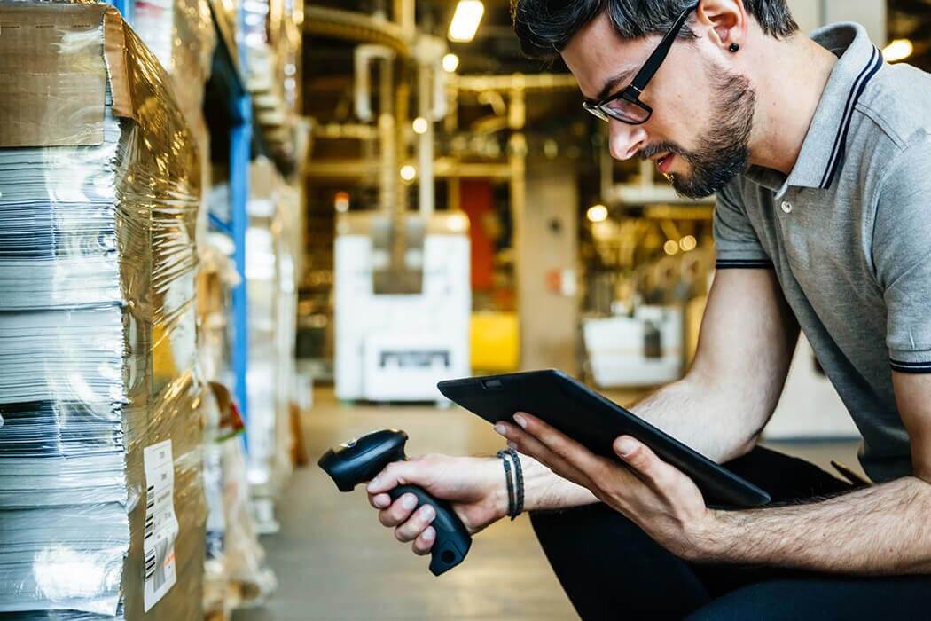 Scanning freight on a loading dock