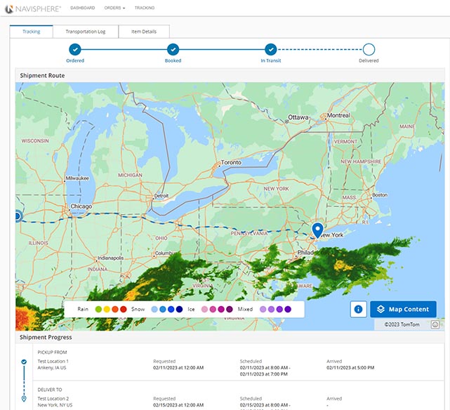 Weather and traffic - Advanced supply chain visibility