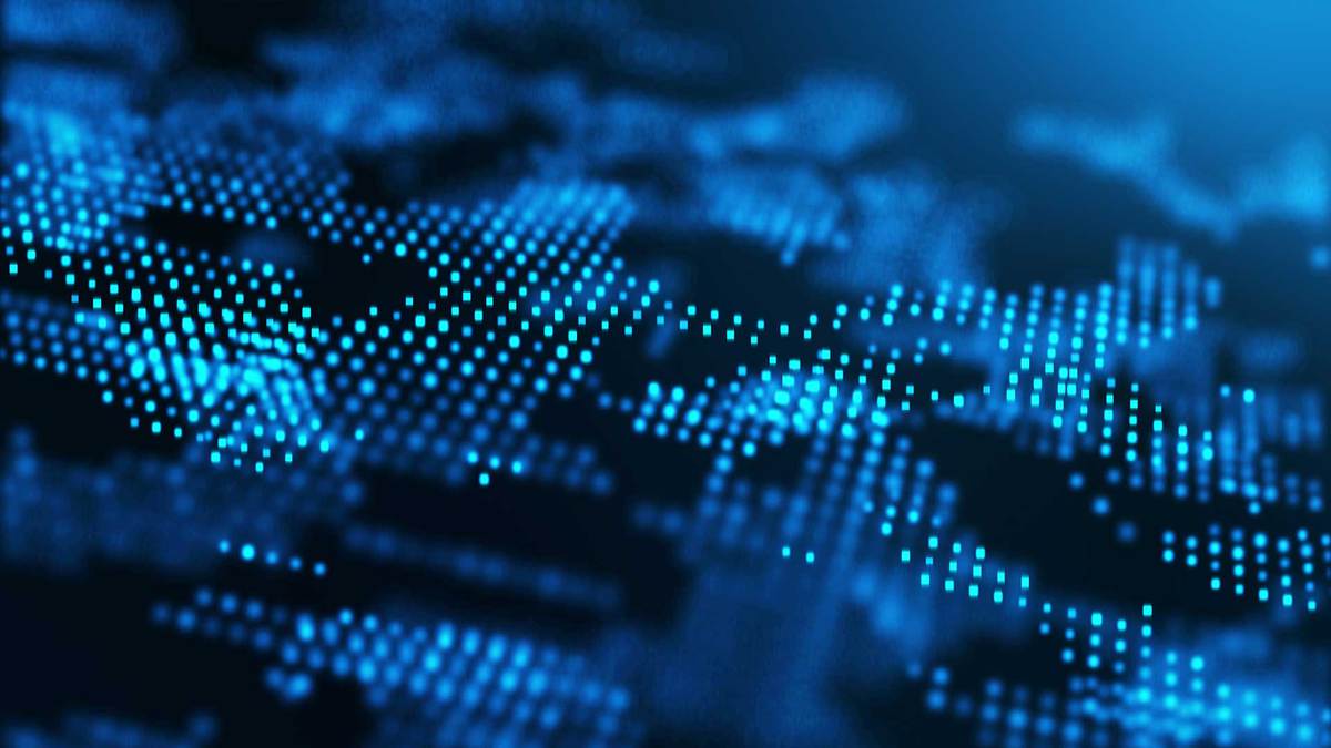 Abstract image of technology connection on a globe