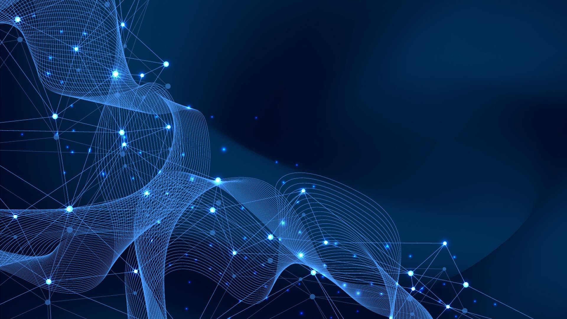 Blue digital waves with pinpoints 