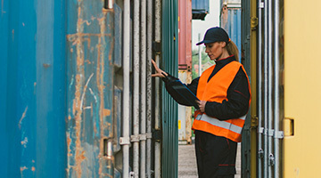 Compliance inspecting a container